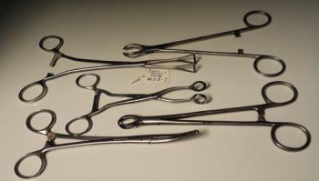 Forceps, Collection of tissue, and clamps